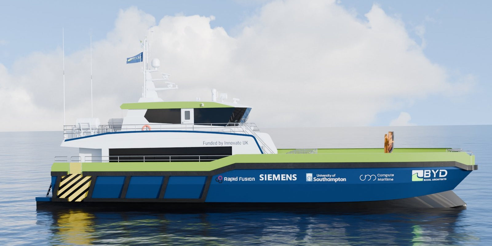 World's First AI-Designed Crew Transfer Vessel Revealed by Compute Maritime and Partners