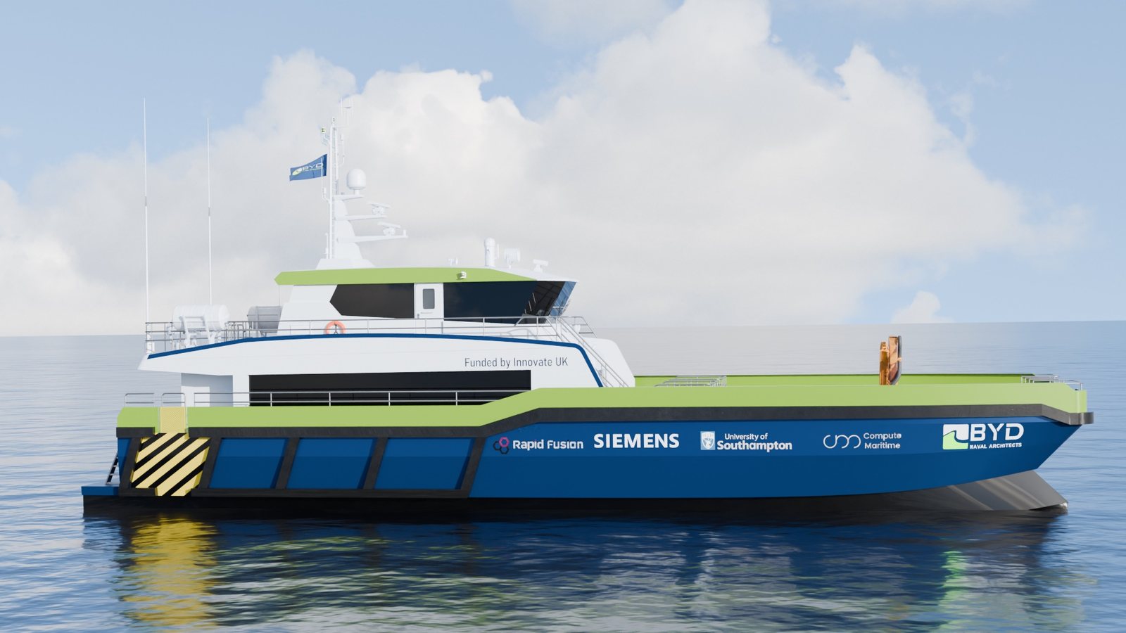 World's First AI-Designed Crew Transfer Vessel Revealed by Compute Maritime and Partners