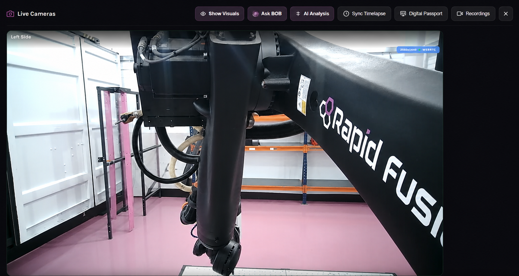 Live camera for a print cell.